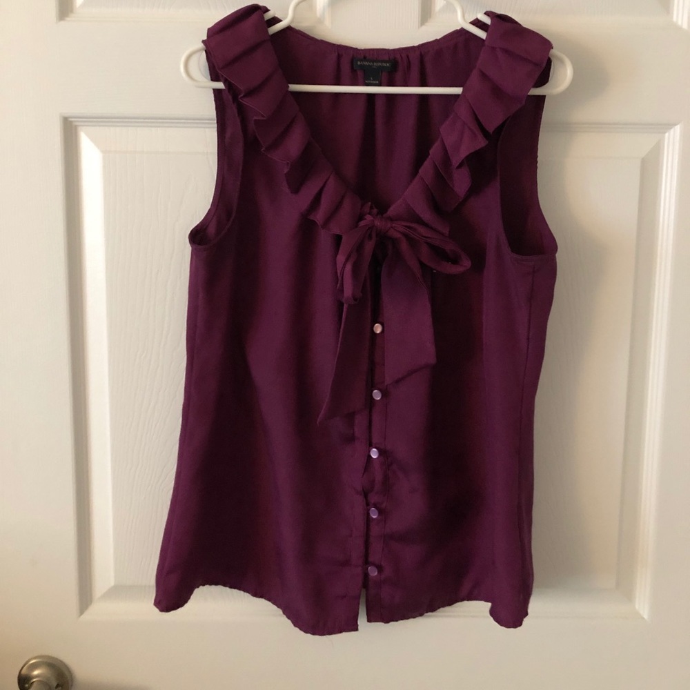 Fuchsia sleeveless work blouse fromBanana Republic